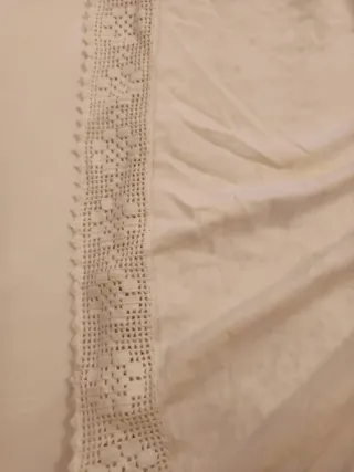 Colcha ganchillo con fundas cojín