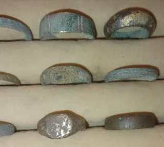 Lote 9 Anillos Antiguos Grabados