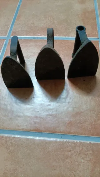 Planchas de hierro antiguas (3 unidades)