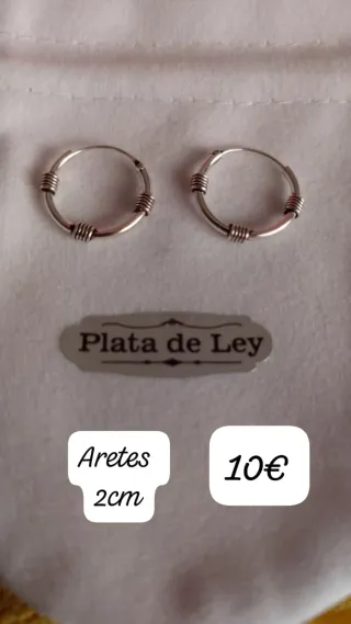 Aretas de plata 2cm