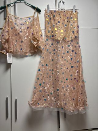 Disfraz danza vientre lentejuelas