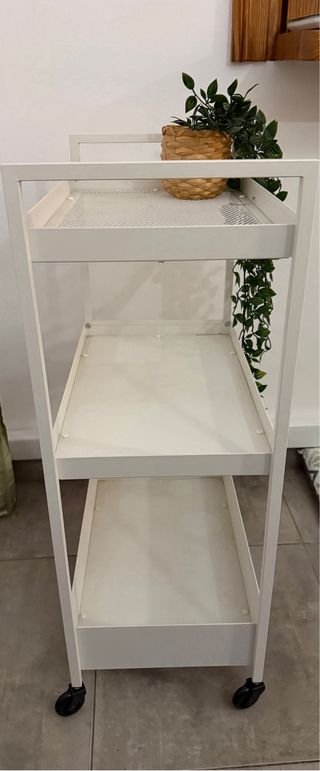Carrito organizador blanco 3 estantes