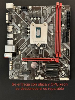 PC sobremesa con placa averiada.