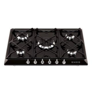 Placa de gas negra Smeg