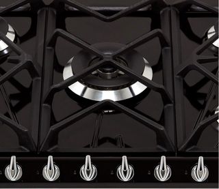 Placa de gas negra Smeg