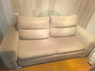 Sofá Cama Beige Tela