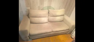 Sofá Cama Beige Tela