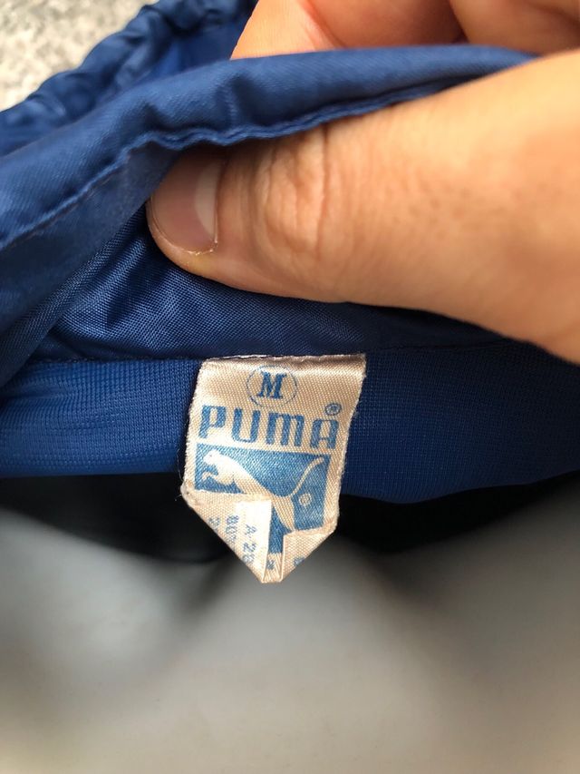 Cortavientos Vintage Puma 70s Azul Rojo