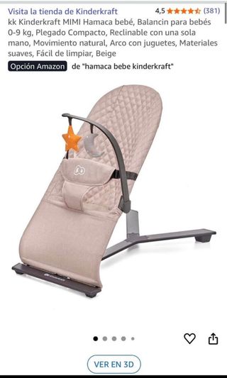 Hamaca Bebé Kinderkraft MIMI Beige