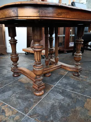 Mesa Enrique II S.XIX francesa en nogal ..