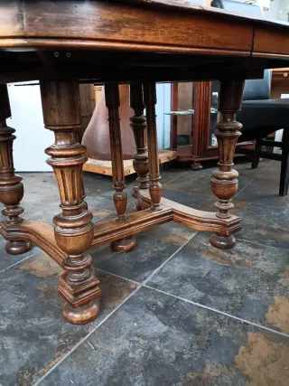 Mesa Enrique II S.XIX francesa en nogal ..