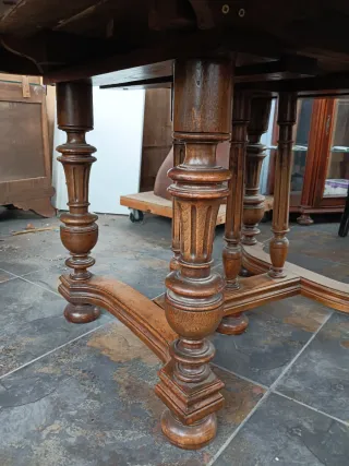 Mesa Enrique II S.XIX francesa en nogal ..