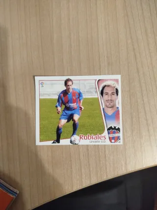 Cromo Rubiales Levante U.D. pelo rubio