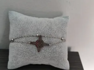 Pulsera Nudo Bruja Acero Plata