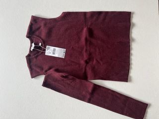 Top burdeos Mango Teen talla M