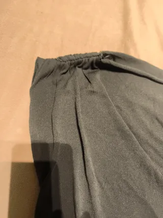 Top Zara drapeado gris