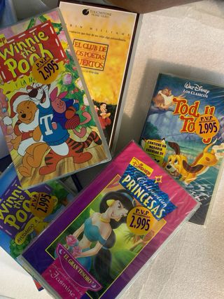 Lote 7 VHS Disney Clásicos (Español)