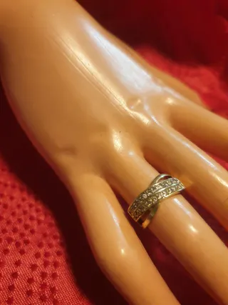 Anillo Oro 18k Compromiso Diamantes