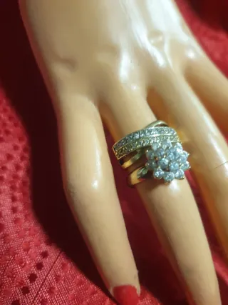 Anillo Oro 18k Compromiso Diamantes