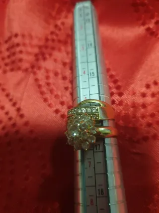 Anillo Oro 18k Compromiso Diamantes