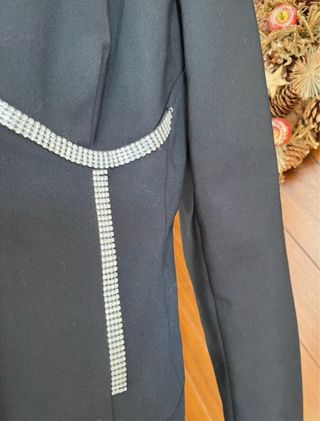 Abito blazer Bershka nero con strass L