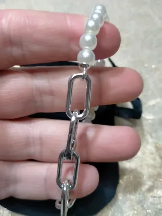 Bracciale Pandora Catena e Perle Argento 18cm