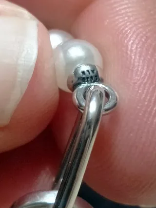 Bracciale Pandora Catena e Perle Argento 18cm