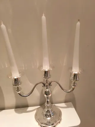 Candelabros bañados en Plata (Set de 2)