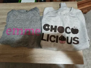 Lote 2 sudaderas grises con estampados