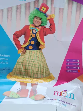 Disfraz Payaso Colorines Niña Talla 10-12
