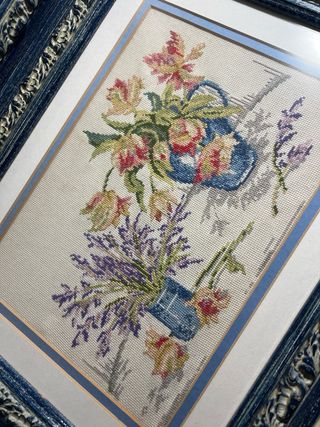 Lote Cuadros Punto de Cruz Flores