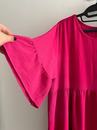 Vestido rosa fúcsia midi/maxi