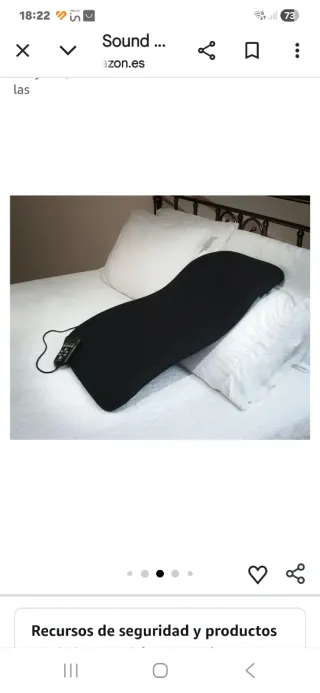 Camilla relajante vibra y tiene música relax