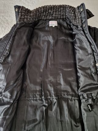 Abrigo acolchado negro talla 46-48