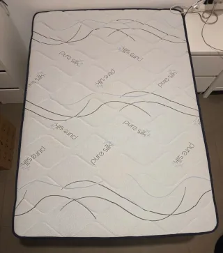 Colchón viscoelástico + base tapizada 135x190