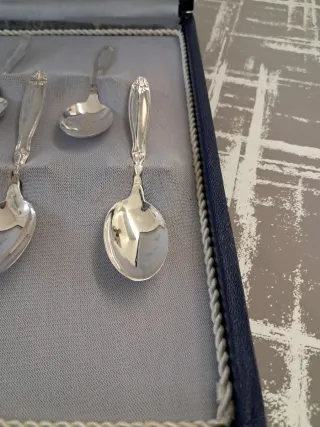 Servizio 12 cucchiaini in argento 800