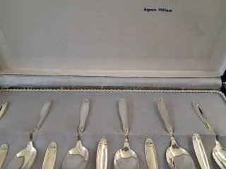 Servizio 12 cucchiaini in argento 800