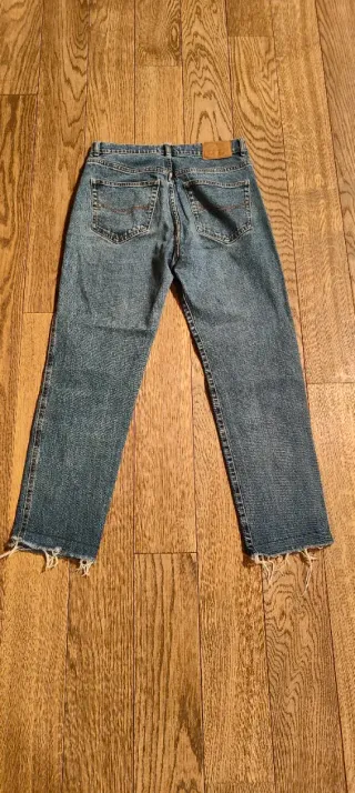 Jeans straight blu slavato da ragazza  Pull & Bear