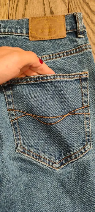 Jeans straight blu slavato da ragazza  Pull & Bear