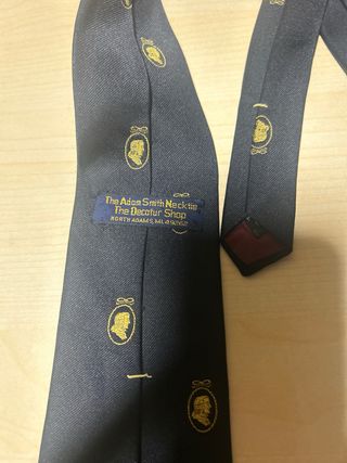 Corbata Seda Adam Smith Society Azul y Oro