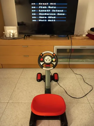 Volante multijuegos con conexión a la tv para niño
