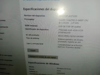 Ordenador HP all one Táctil.