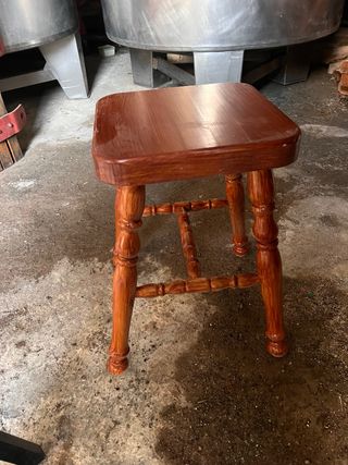 3 Taburetes de madera rústico de 30 cm