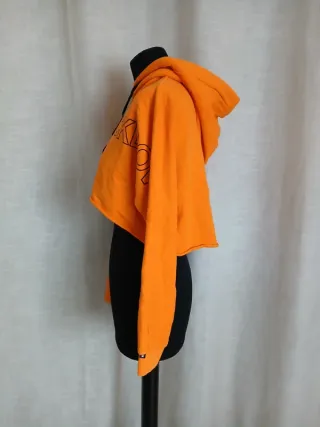 Felpa crop cappuccio arancione M