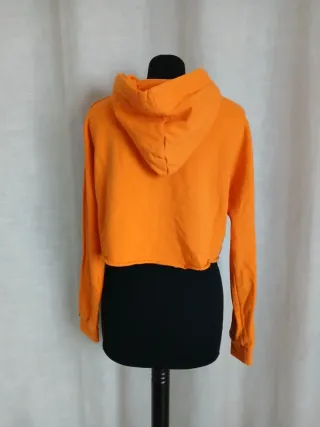 Felpa crop cappuccio arancione M