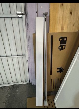 Puerta corredera cristal Atelier blanca+ guia meli