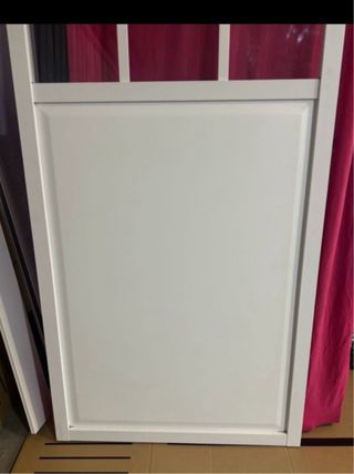 Puerta corredera cristal Atelier blanca+ guia meli