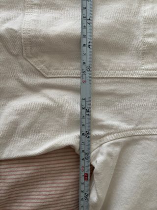 Sobrecamisa/casaco ganga branco oversized