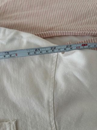 Sobrecamisa/casaco ganga branco oversized