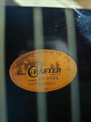 Guitarra Electroacústica Crafter FX 550 EQ + Funda